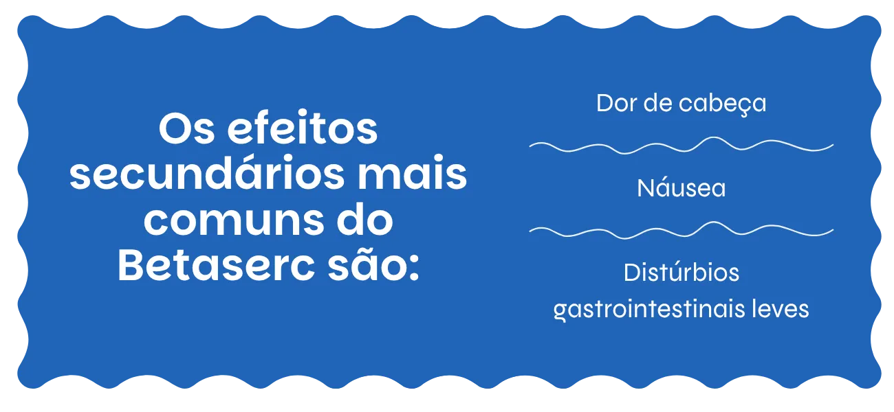 Betaserc efeitos secundários