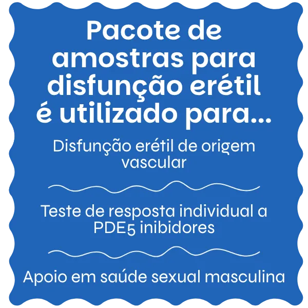 Pacote de amostras para disfunção erétil utilizado para