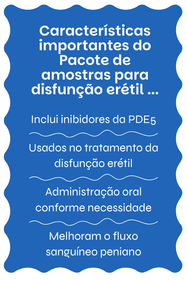 Visão geral do Pacote de amostras para disfunção erétil